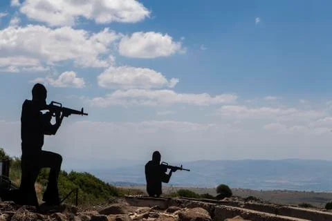 Two soldiers Stock Photos
