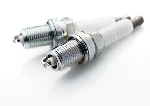 Two spark plugs Stock Photos
