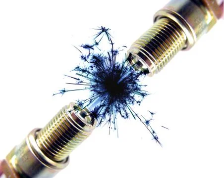 Two sparkplugs together Stock Photos
