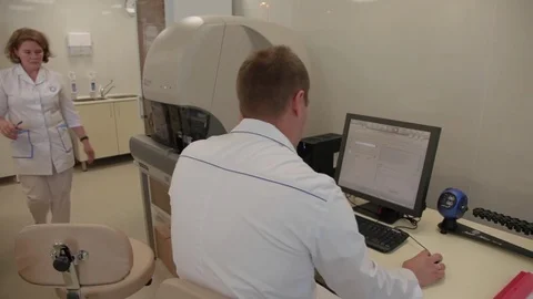 Two specialists of clinical laboratory Stock Footage 82600270