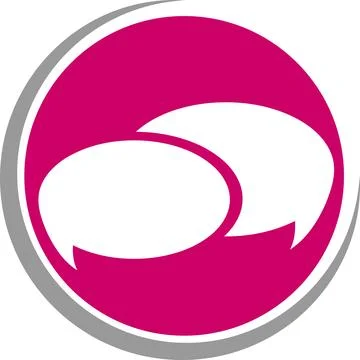 Two speech bubbles, communication, logo, icon Stock Illustration
