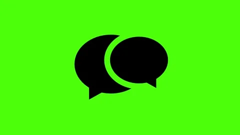 Two Speech Bubbles in Conversation for Communication and Dialogue Vídeo Stock 341779587