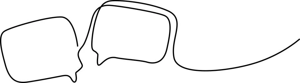 Two speech bubbles in conversation Vector Stock Illustration