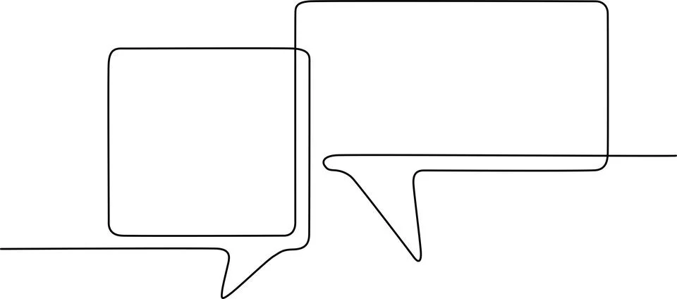 Two speech bubbles in dialogue Vector Stock Illustration
