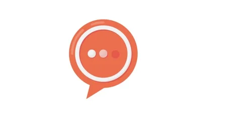 Two speech bubbles with dots, symbolizing conversation or communication. Stock Footage 332531633