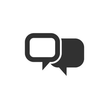 Two Speech bubbles icon for web, apps etc. Stock Vector illustration isolated on Stock Illustration