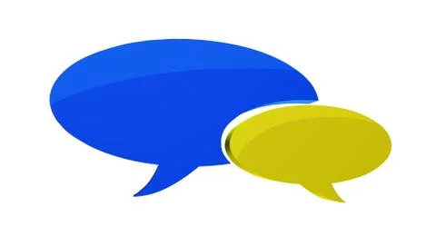 Two speech bubbles Illustrazione stock
