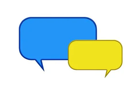 Two speech bubbles Stock Illustration