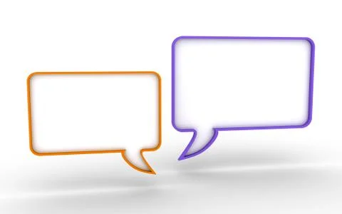 Two speech bubbles Stock Illustration