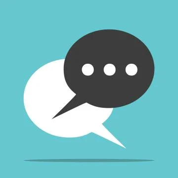 Two speech bubbles Stock Illustration