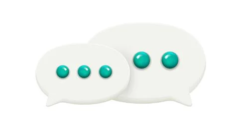 Two speech bubbles. Internet conversation concept. 3d vector illustration Stock Illustration