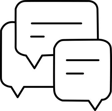 Two speech bubbles overlapping Vector Stock Illustration