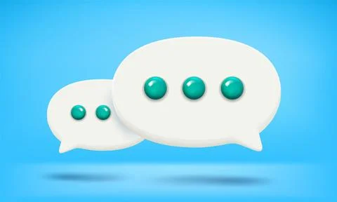 Two speech clouds. 3d vector illustration Illustrazione stock