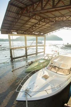 Two speed boat Stock Photos