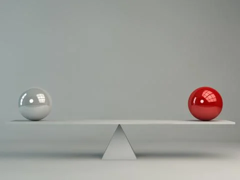 Two spheres balance concept イラスト素材