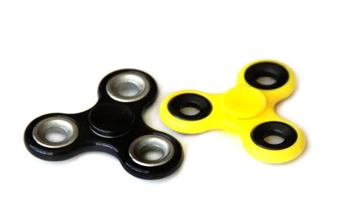 Two spinners on white background Stock Photos