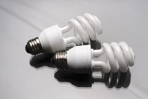Two spiral bulbs Foto stock