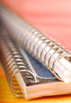 Two spiral notebooks Stock Photos