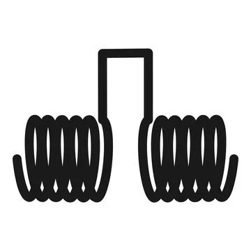 Two spirals connected together icon, simple style Stock Illustration