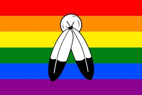 Two spirit pride flag background Illustration Stock Illustration