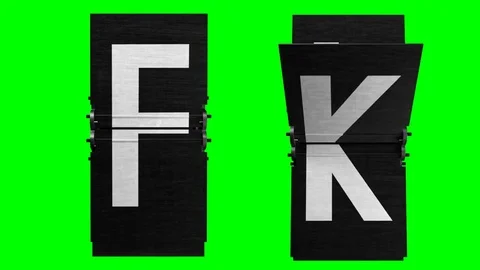 Two split flap display loopable, letters A-Z, slow and fast Stock Footage 74920094