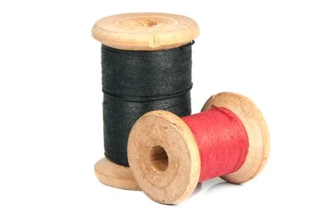 Two spools of thread Stock Photos