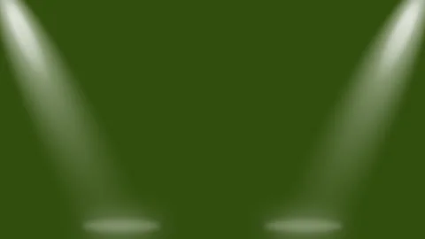 Two spotlight beams crossing each other with green screen stage background,.. Stock Footage 323387063