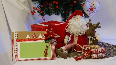 Two Spotted Boxes With Photo Frames Are Picked up From a Group of Hand Made Stock Footage 72548810