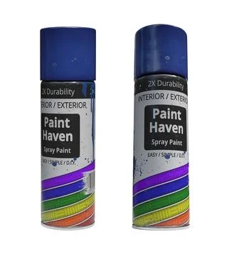 Two spray cans on the white backdrop Stock Illustration