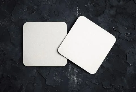 Two square beer coasters Stock Photos