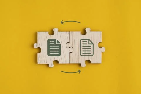 Two squares with folder icons change. data or information storage. new file.. Stock Photos