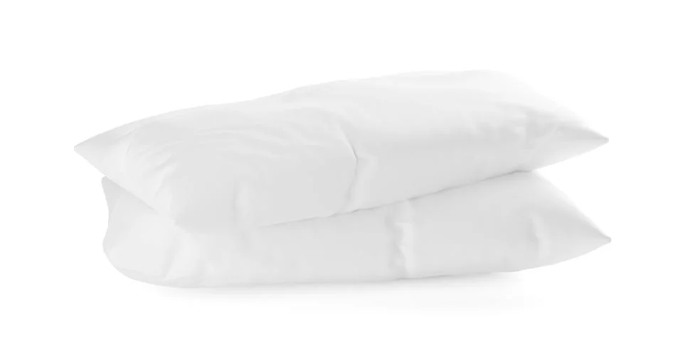 Two stacked long pillows over white background Stock Illustration