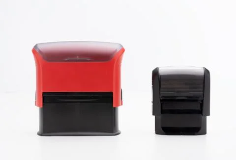 Two stamps on white background Foto stock
