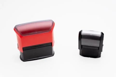 Two stamps on white background Foto stock