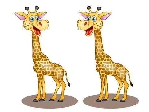 Two standing vector giraffe Stock Illustration