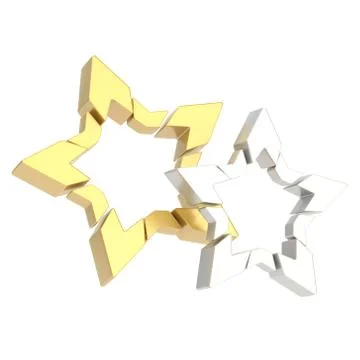 Two stars composition Stock Illustration