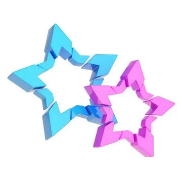 Two stars composition Stock Illustration