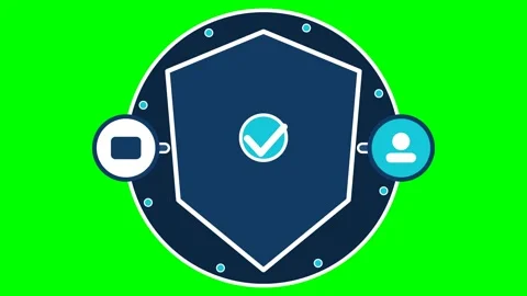 Two Step Access Animated Cybersecurity Technology Motion Graphic Stock Footage 341869694