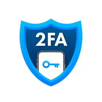 Two step authentication 2fa, flat cartoon smartphone and computer safety login Stock Illustration