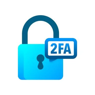Two step authentication. 2fa -Two factor verification. Private access. Login to Stockillustratie