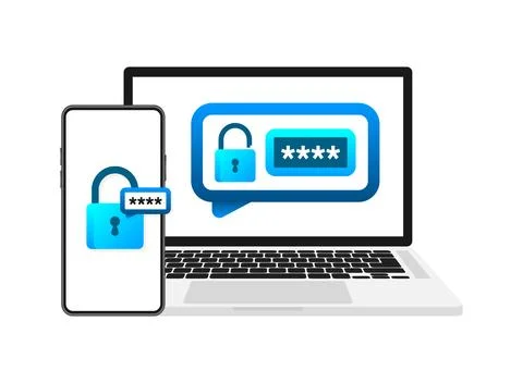 Two step authentication. 2fa -Two factor verification. Private access. Login to イラスト素材