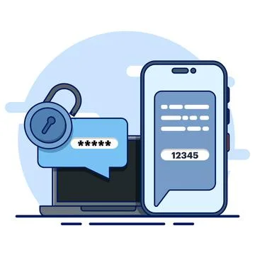 Two-step authentication concept Stock Illustration
