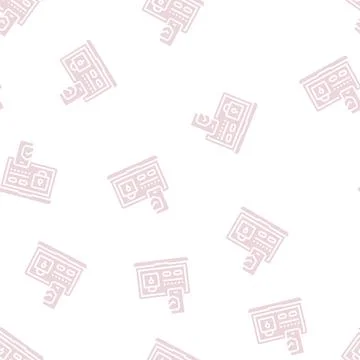 Two step authentication glyph seamless pattern Stock Illustration