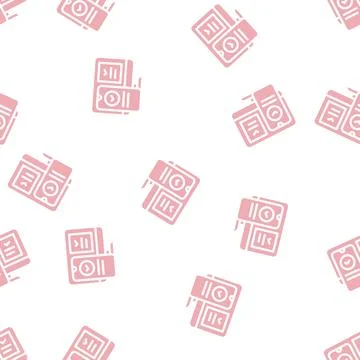 Two step authentication glyph vector seamless pattern Stock Illustration