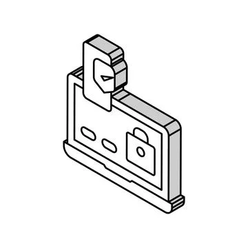 Two step authentication isometric icon vector illustration Stock Illustration