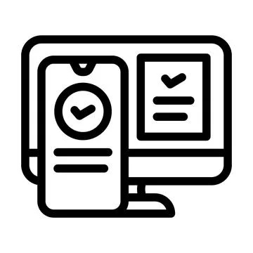 Two step authentication line icon vector illustration Stock Illustration