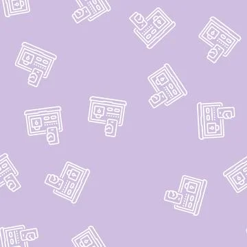 Two step authentication line seamless pattern Stock Illustration