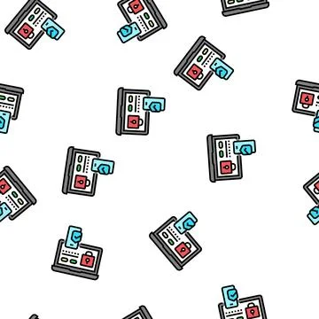 Two step authentication vector seamless pattern Stock Illustration