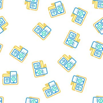 Two step authentication vector seamless pattern Stock Illustration