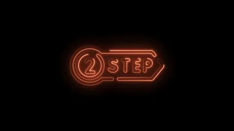 Two step neon sign animation on black background simple process illustration 4k 스톡 동영상 330770644